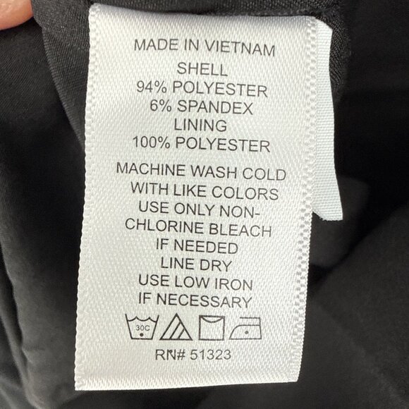 New CeCe Plus Size 22W Black V-Neck Shift Dress Tie Sleeves Work Office Career - Picture 9 of 9